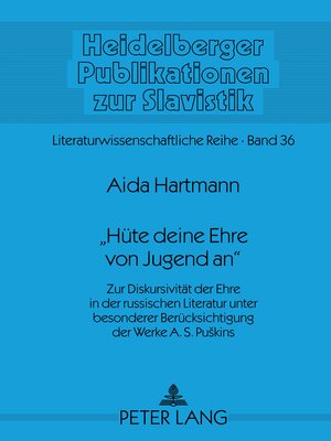 cover image of «Hüte deine Ehre von Jugend an»
